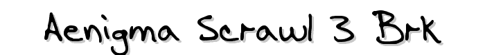 Ænigma Scrawl 3 BRK font